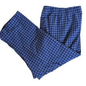 Jessica London Plus Size 26/28 Cropped Soft Leggings- Blue/Black Check